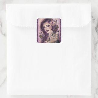 Fantasiest vrouwen met kat door Renee Lavoie  Vierkante Sticker