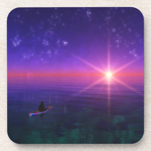 Fantasieten: op het Zee kurk Onderzetters (Voorkant)