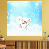 Fantasietrompetten gewikkeld canvas (Insitu (Woonkamer))