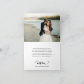 Fantasievol Schrift Volledige Foto Trouw Dankjewel Bedankkaart (Binnen)