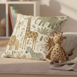Fantasievolle Afrikaanse Dieren Patroon ID1263 Kussen