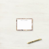 Fantasievolle Boho Bloemmotief Voeg Je Naam Toe Post-it® Notes (Op bureau)