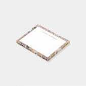 Fantasievolle Boho Bloemmotief Voeg Je Naam Toe Post-it® Notes (Schuin)