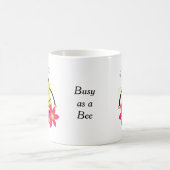 Fantasievolle drukke bij met bloemen koffiemok (Center)