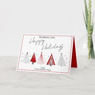 Fantasievolle Kerstbomen Zakelijk Logo Bedrijfslog Feestdagen Kaart