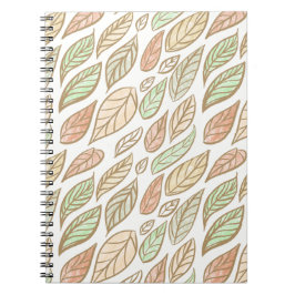 Fantasievolle Pastelbladendrift Notitieboek