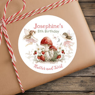 fantasievolle tuin fladderende en draaiende fee ve ronde sticker