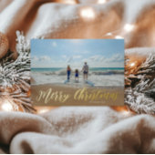 Fantasievolle typografie folie kerstkaart folie feestdagenkaart