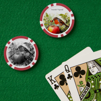 Fantasievolle Vogel & Appel Plezier Speelkaarten Poker Chips