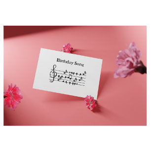 Fantasievolle Vogelsong Muziek Verjaardagsansichtk Briefkaart