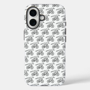 Fantasievolle Vos op Fiets Kunstprint iPhone 16 Hoesje