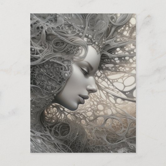 fantasievrouw briefkaart (Voorkant)