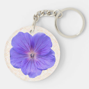Fantasionblauw-geraniumventiel Sleutelhanger