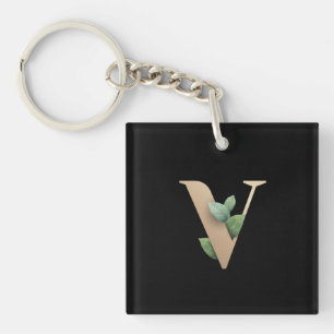 Fantasionmonogram letter V Sleutelhanger