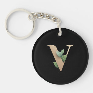 Fantasionmonogram letter V Sleutelhanger