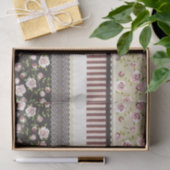 Fantasiroze rozen florale  franse kant tissuepapier (Geschenk)