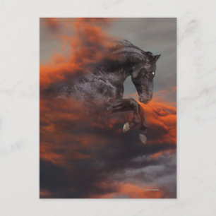 Fantassische paarden: wolken briefkaart