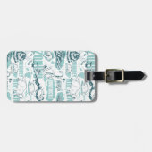 Fantastic Beasts Blue Pattern Bagagelabel (Voorkant horizontaal)