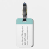 Fantastic Beasts Blue Pattern Bagagelabel (Achterkant verticaal)