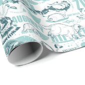 Fantastic Beasts Blue Pattern Cadeaupapier (Rol Hoek)