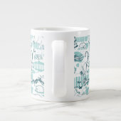 Fantastic Beasts Blue Pattern Extra Grote Beker (Achterkant)