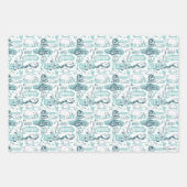 Fantastic Beasts Blue Pattern Inpakpapier Vel (Voorkant)