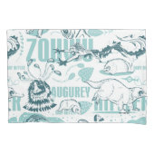 Fantastic Beasts Blue Pattern Kussensloop (Voorkant)