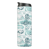 Fantastic Beasts Blue Pattern Thermosbeker (Geroteerd rechts)