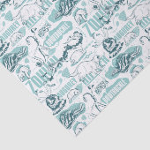 Fantastic Beasts Blue Pattern Tissuepapier (Detail)