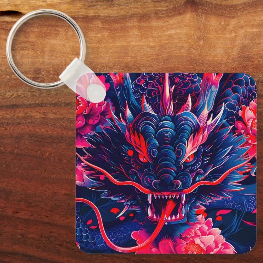 Fantastic Blossom Fury Dragon Sleutelhanger (Voorkant)