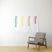 Fantastic Fabulous Quote Fierce Fearless Wandkleed (In Situ (horizontaal))