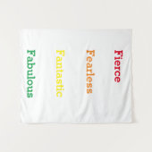 Fantastic Fabulous Quote Fierce Fearless Wandkleed (Voorkant (horizontaal))