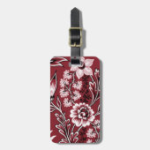 Fantastic Flowers (Maroon) Fine Art Bagagelabel (Voorkant verticaal)
