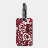 Fantastic Flowers (Maroon) Fine Art Bagagelabel (Achterkant verticaal)