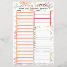 Fantastic Herfst Schedule Day Viewer Planner Inser