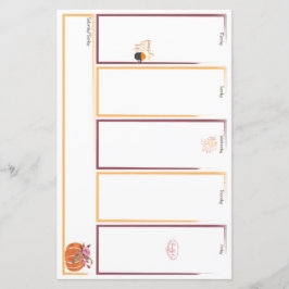 Fantastic Herfst Week Viewer Planner Insert