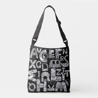 Fantastic Letters Black Crossbody Crossbody Tas