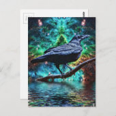 Fantastic Night Raven Briefkaart (Voorkant / Achterkant)