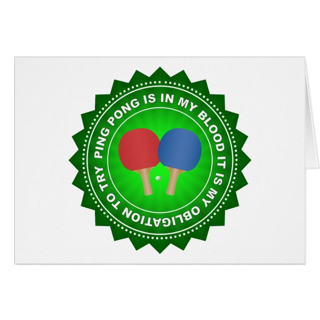 Fantastic Ping Pong Shield (Voorkant Horizontaal)