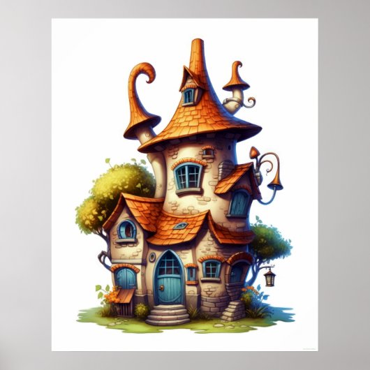 Fantastic Tale Cottage House Poster (Voorkant)