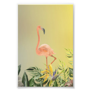 Fantastieke Flamingo Poster in Tropisch Woud