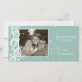 Fantastieke sneeuwjacht feestdagenkaart