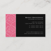 Fantastique Carte de visite rose Rose (Dos)