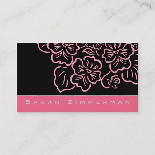Fantastique Carte de visite rose Rose (Devant)