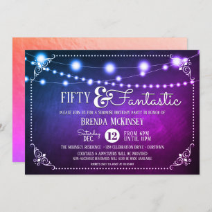 Fantastique Cinquante Surprise Invitation de fête 