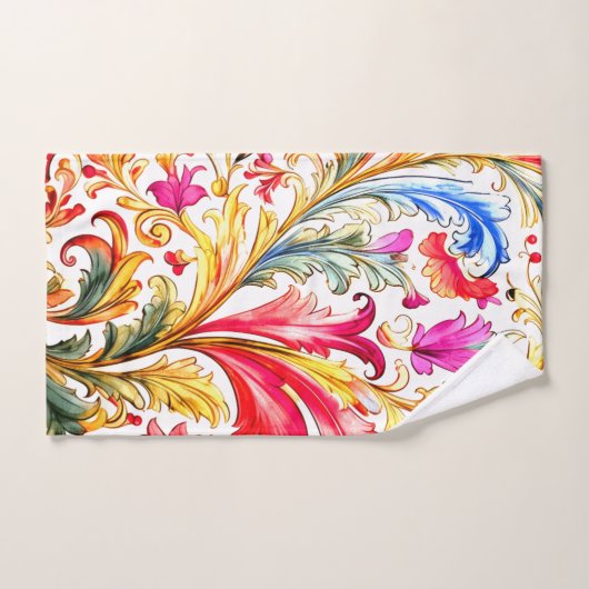 Fantastique design florentin Feuilles (Serviette à main)