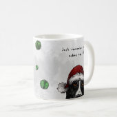 Fantastique Noël Bordure Collie Mug - Germes (Devant droit)