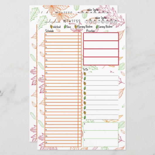 Fantastique programme d'automne Jour Visualiseur P (Devant / Derrière)