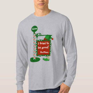 Fantastique T-shirt de Noël "J'ai essayé d'être bo