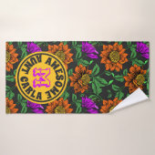 Fantastique Tante Votre Nom Floral Monogramme Bota (Serviette de bain)